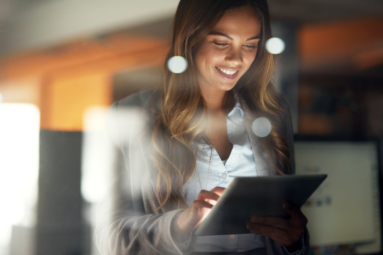 business woman on laptop