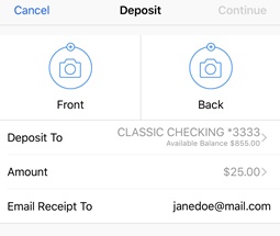 Step 2 Mobile Deposit