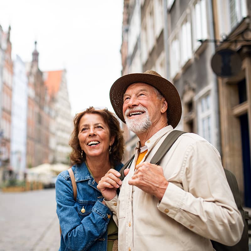 A couple vacationing in the Netherlands